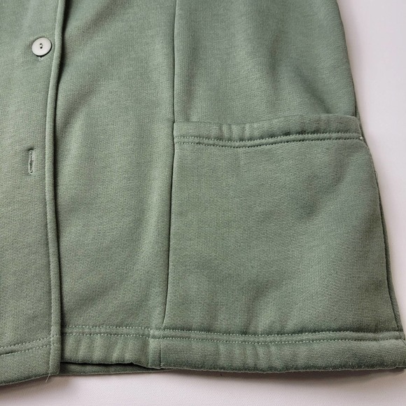 Blair Women's Sweater Green Large Button Front Pockets Soft Casual Long  Line - Picture 6 of 11
